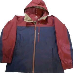 L.L. Bean Jacket Teen size XL 18 Nylon Hooded Lined Windbreaker Jacket 3 Color